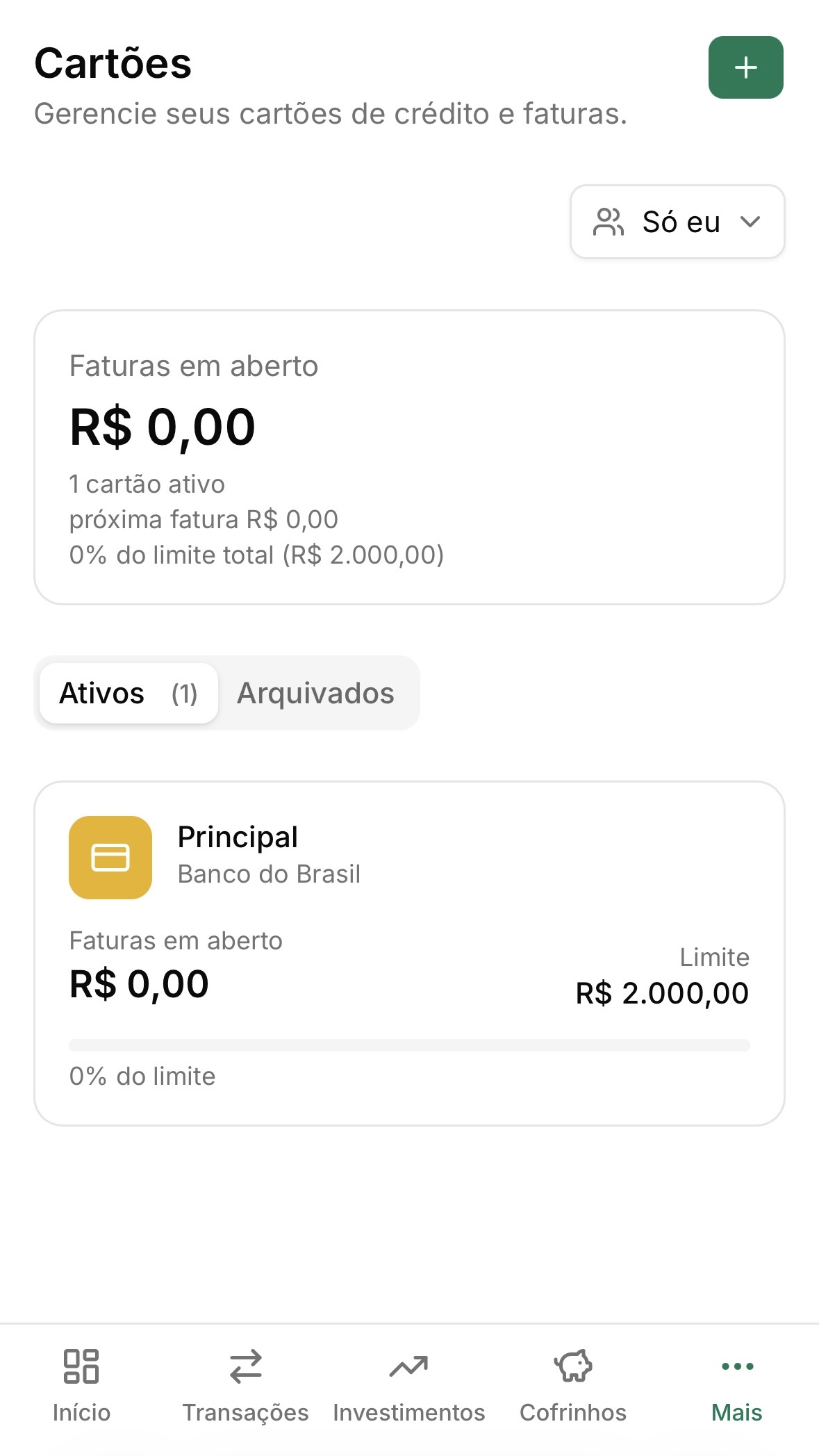Cartões e crédito